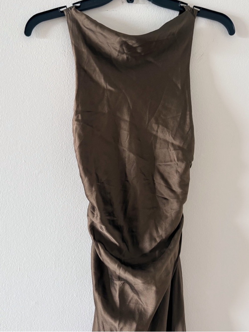 Reformation Anaiis Silk Dress in Morel - Picture 4 of 10